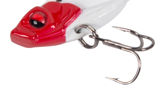 Señuelos de pesca de vibración de hoja dura de metal con anzuelos triples