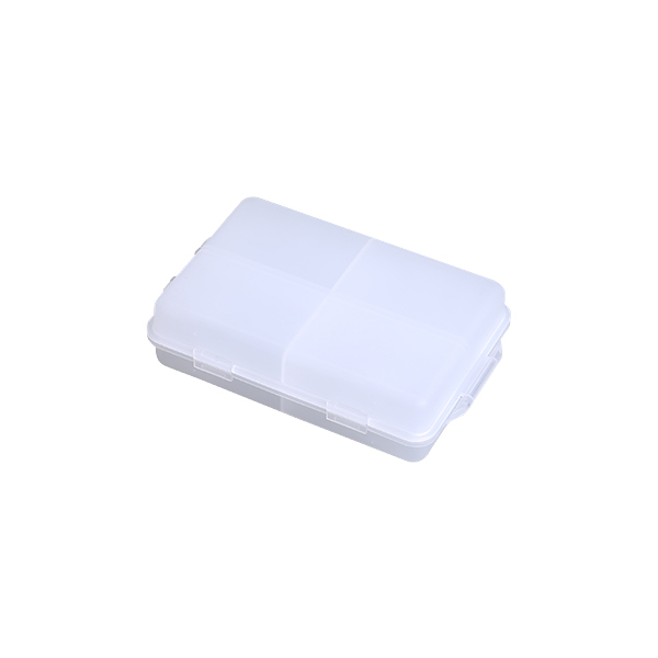 Caja de almacenamiento de accesorios pequeños de pesca de concha de plástico