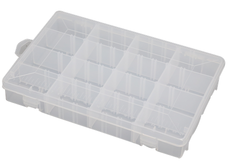 Organizador de plástico de caja de pesca de 16 compartimentos