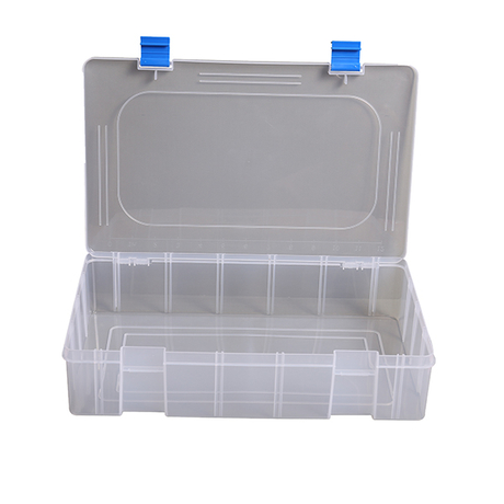 Big Case Container Caja de almacenamiento de cosméticos de plástico transparente para piezas pequeñas de herramientas
