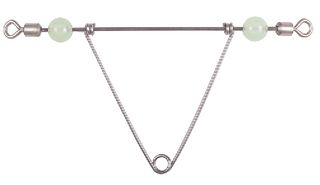 Triángulo de equilibrio del brazo de pesca con perlas