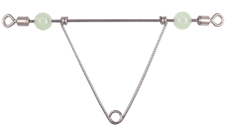 Triángulo de equilibrio del brazo de pesca con perlas