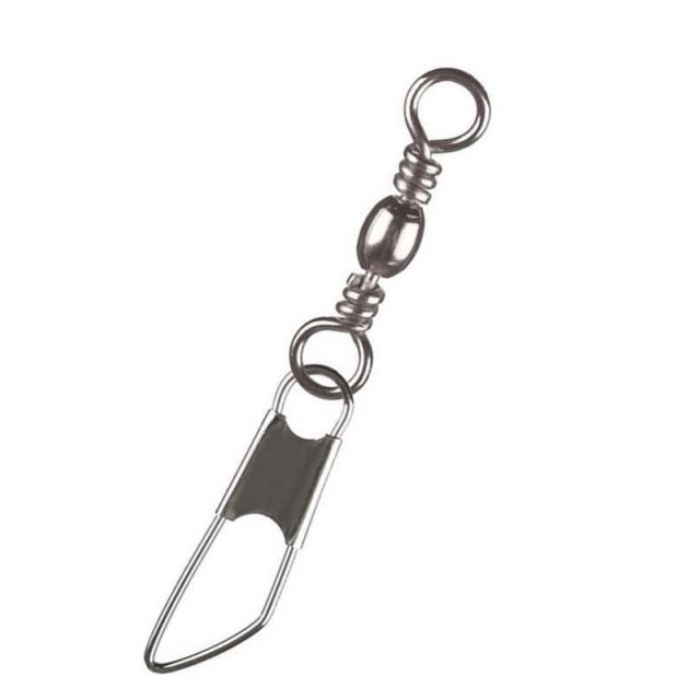 Pesca giratoria de barril con conector de línea de clip de seguridad