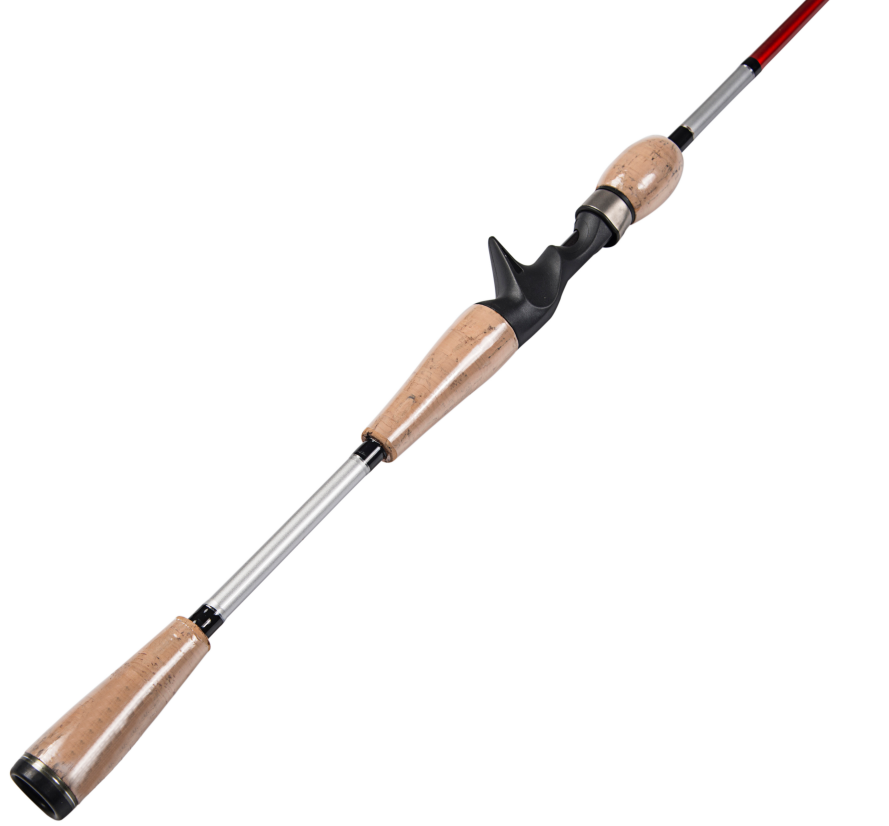 6'6 '' （1.98m) Baitcasting Caña de pescar 2 Secciones Caña de pescar de carbono