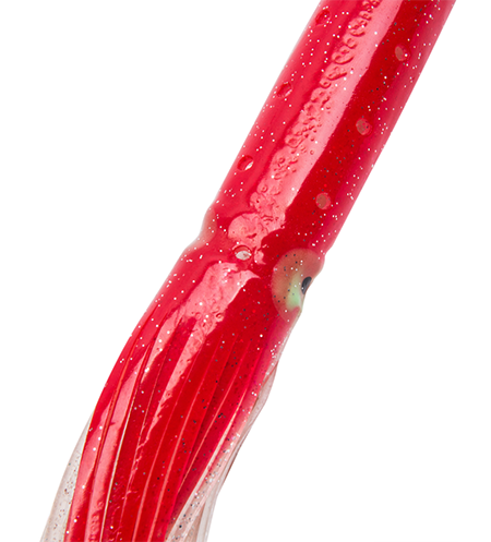 Falda de calamar de pulpo de color rojo de 28 cm Señuelos de pesca suaves