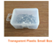 Caja de herramientas pequeña de plástico transparente para pesca