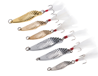 Cuchara de metal cromado ideal para trucha, panfish y bass