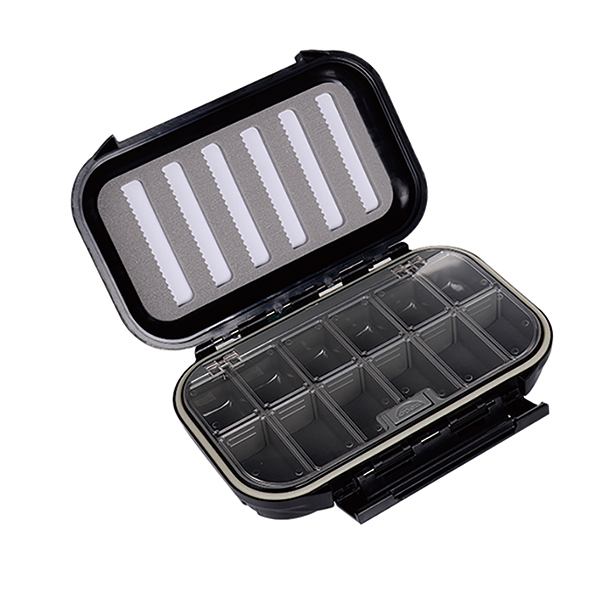 Caja de pesca con mosca para peces Cáscara protectora de almacenamiento con mosca Caja transparente impermeable de dos lados