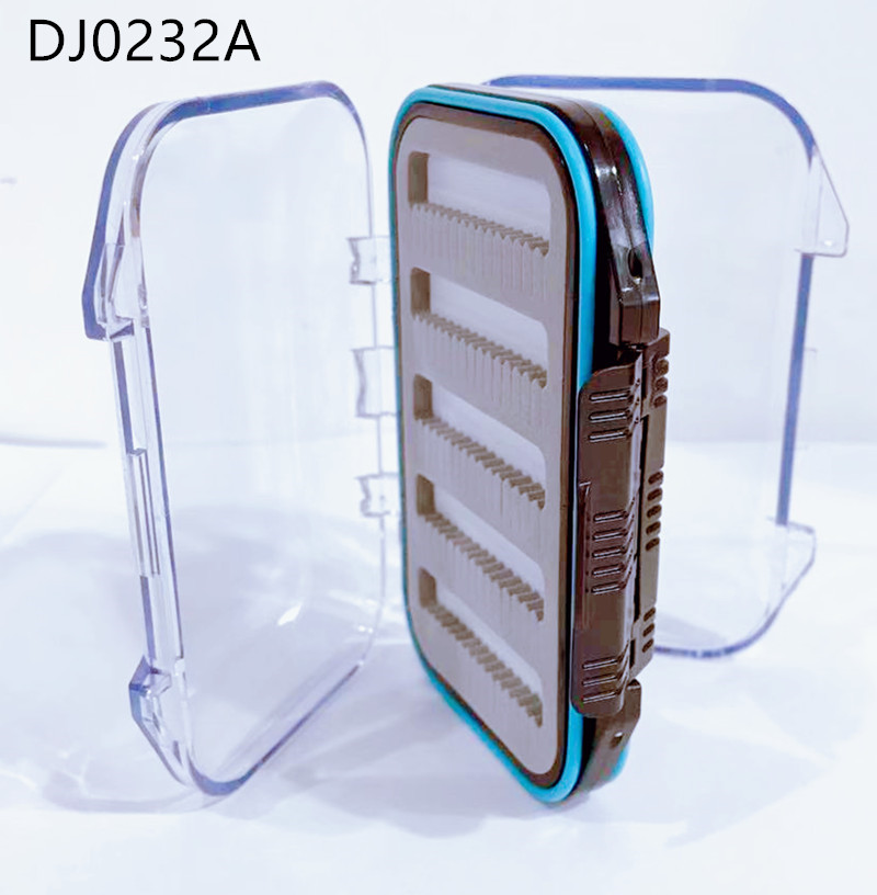 1 Unids Plástico Flying Ice Ice Fixture Cebo Caja Impermeable Fly Fishing Box Azul