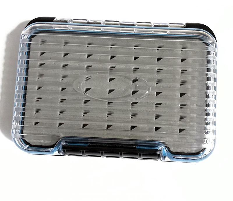 Caja transparente de pesca con mosca ABS transparente impermeable de 1 pieza 10.8 * 7.8 * 3.2cm