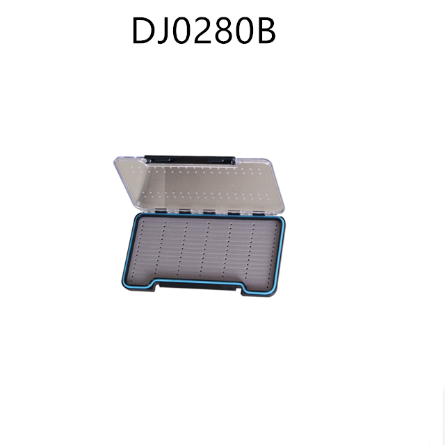 1 PC Caja de pesca con mosca de plástico a prueba de agua de un solo lado Caja de pesca con mosca ligera Azul
