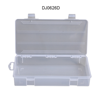 Caja de almacenamiento de equipo de pesca de plástico transparente ajustable