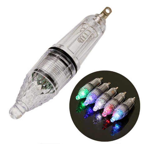 Lámpara de peces impermeable LED de luz de pesca subacuática transparente de 12 cm